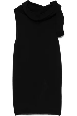 Rick Owens Topp, Dam, L, Svart Ärmlös Topp med Cowl Neck
