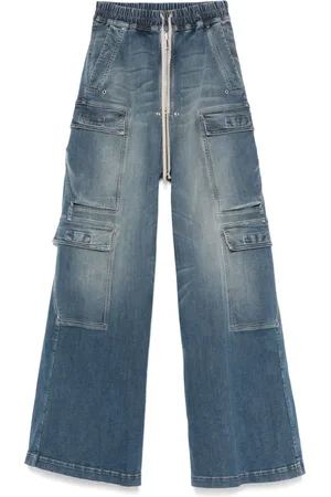 Rick Owens Jeans, Dam, S, Bomull, Cargo Jeans med dragsko i midjan