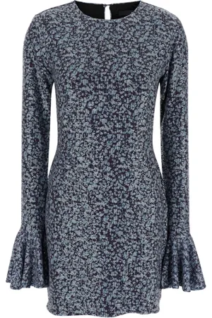 ROTATE Klänning, Dam, M, Polyester, Sequin Mini Klänning Ljusblå Rygglös