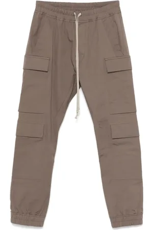 Rick Owens Byxor, Herr, S, Ljusbrun Dragsko Elastisk Midjeshorts