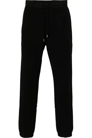 Saint Laurent Byxor, Herr, S, Bomull, Svarta bomullsbyxor i joggingstil