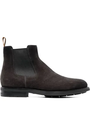 santoni Skor, Herr, 42 1/2 EU, Mocka, Cedar Ankelboots i mocka