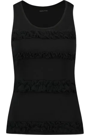 Simone Rocha Topp, Dam, S, Bomull, Ruffle Tank Top i bomullsjersey