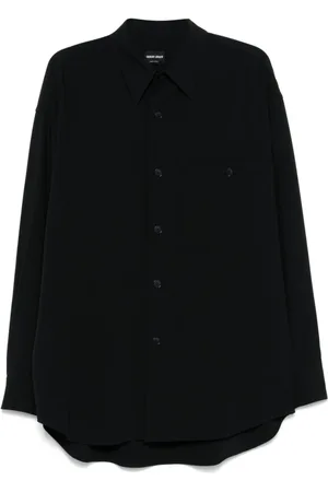 Giorgio Armani Skjorta, Herr, M, Blå Klassisk Knappad Skjorta