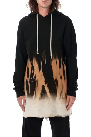 Rick Owens Sweatshirts & Hoodies, Herr, M, Bomull, Flames Stickat Pullover Hoodie