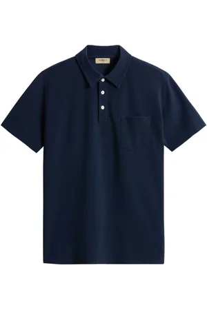 Woolrich Topp, Herr, L, Blå Pikétröja med Bröstficka