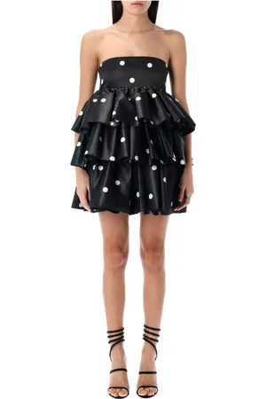 ROTATE Klänning, Dam, S, Polyester, Satin Ruffled Mini Dress