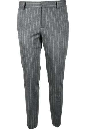 D.A. Daniele Alessandrini Byxor, Herr, M, Polyester, Elegant Grå Polyesterbyxor