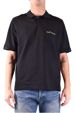 Saint Laurent Topp, Herr, S, Bomull, Svart tröja i bomull och kalvskinn