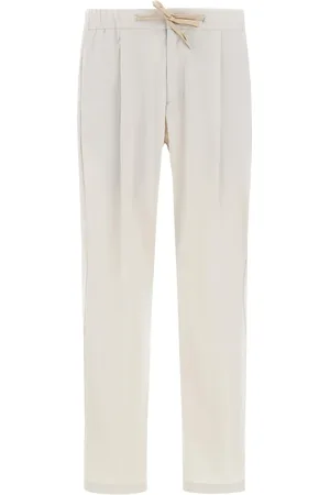 HERNO Byxor, Herr, XL, Nylon, Ljusgrå Dragsko Byxor Ss25