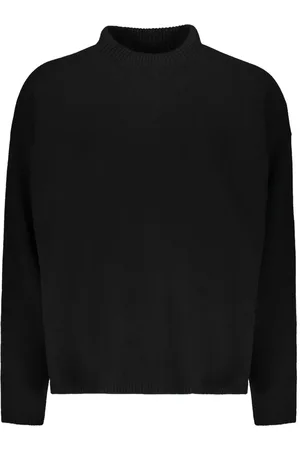Rick Owens Stickade tröjor & koftor, Herr, L, Lyxig Cashmere Polotröja