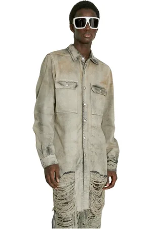 Rick Owens Jacka, Herr, M, Denim, Distressed Denimjacka