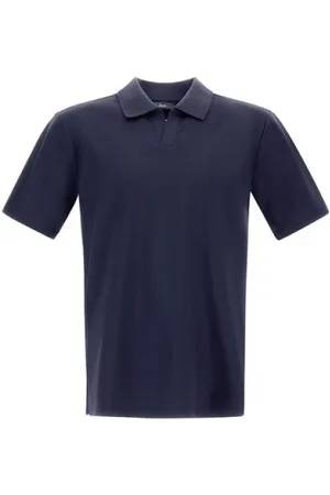 HERNO Topp, Herr, M, Polo skjorta med korta ärmar och slitskrage
