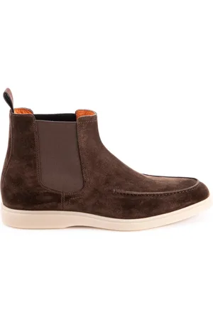santoni Skor, Herr, 41 1/2 EU, Mocka, Chelsea Boots i mocka