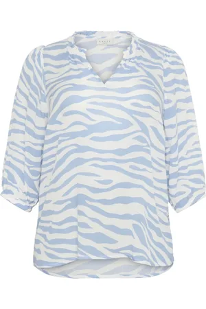 Kaffe Blusar & Skjortor , Dam, 5Xl, Feminin Blus med Blommigt Tryck