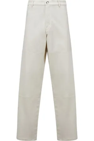 Moncler Byxor, Herr, L, Bomull, Cotton Canvas Rak Modell