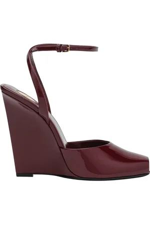 Saint Laurent Skor, Dam, 37 EU, Läder, Lågklackad sandal Orhand