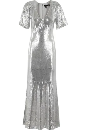 ROTATE Klänning, Dam, L, Polyester, Glittrande Midiklänning