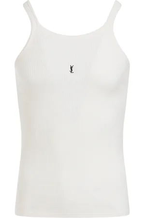 Saint Laurent Topp, Herr, L, Bomull, Ribbad Tank Top
