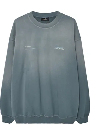 Represent Sweatshirts & Hoodies, Herr, XL, Bomull, Grön Tröja med Tryck på Ryggen