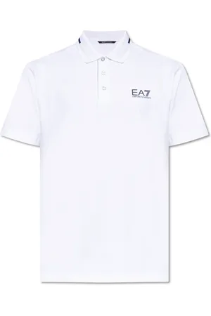 EA7 Topp, Herr, S, Bomull, Polo med tryckt logotyp