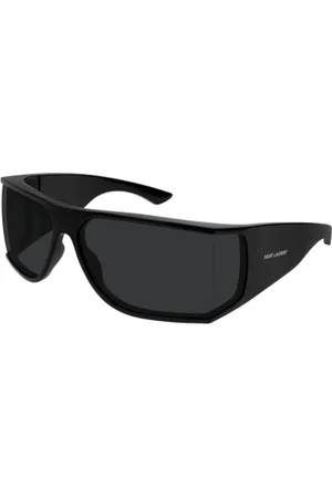 Saint Laurent Accessoarer, unisex, L, Svarta Wrap Solglasögon