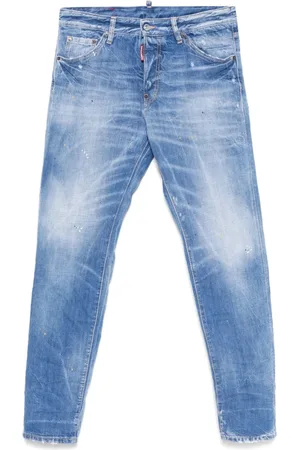 Dsquared2 Jeans, Herr, L, Blå Klassiska Knappgylf Jeans