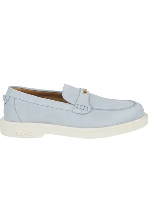 VERSACE Skor, Herr, 41 EU, Mocka, Mocka Loafers med Writing