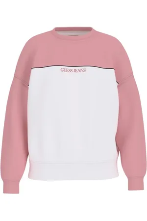 Guess Sweatshirts & Hoodies, Dam, S, Bomull, Färgblock Sweatshirt Vår/Sommar Kollektion