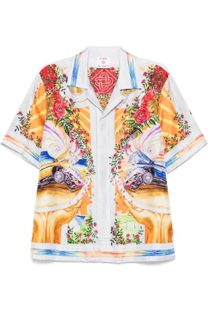 Casablanca Skjorta, Herr, L, Zen Grå Button-Up Skjorta