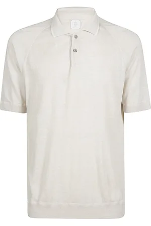 ELEVENTY Stickade tröjor & koftor, Herr, XL, Linne, Linne Mouliné Raglan Polo Tröja
