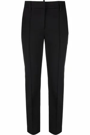 Brunello Cucinelli Byxor, Dam, L, Bomull, Slim-Fit Cropped Byxor