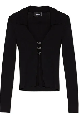 Dsquared2 Stickade tröjor & koftor, Dam, M, Bomull, Ribbstickad kofta