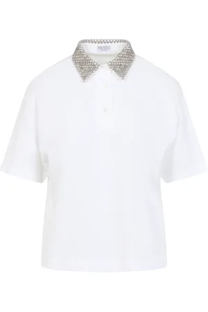 Brunello Cucinelli Topp, Dam, M, Bomull, Vit T-shirt