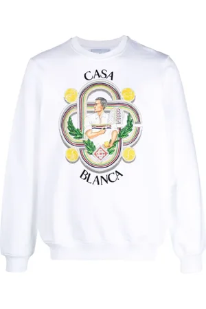 Casablanca Sweatshirts & Hoodies, Herr, S, Bomull, Bomullströja med grafiskt tryck