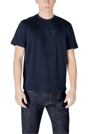 EA7 Topp, Herr, 3Xl, Bomull, Kortärmad T-shirt i bomull med rund hals