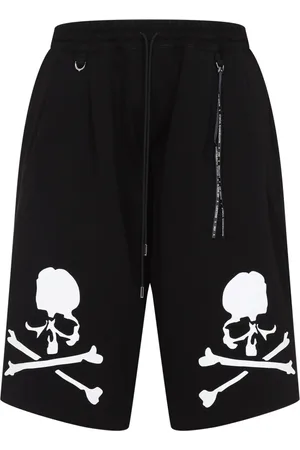 MASTERMIND Shorts, Herr, L, Bomull, Svarta Bermuda Shorts Avslappnad Stil