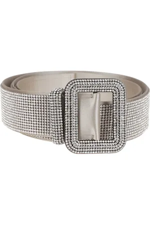 BENEDETTA BRUZZICHES Accessoarer, Dam, ONE Size, Silke Strass Mesh Bälte Rosa Lila