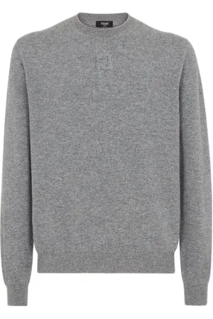 Fendi Stickade tröjor & koftor, Herr, S, Crew Neck Sweater