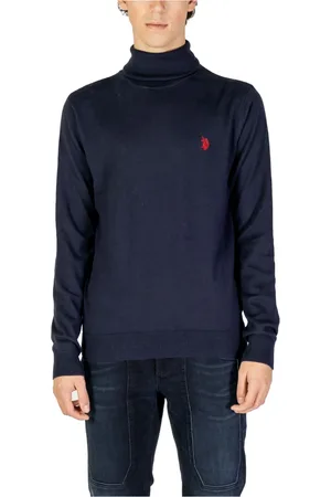 U.S. Polo Assn. Stickade tröjor & koftor, Herr, S, Bomull, Herrstickat för Höst/Vinter Kollektion