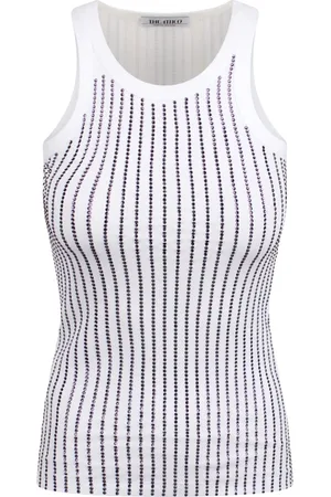 The Attico Topp, Dam, S, Bomull, Tanktop med kristallutsmyckning