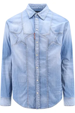 Dsquared2 Skjorta, Herr, M, Denim, Twin Stars Denimskjorta