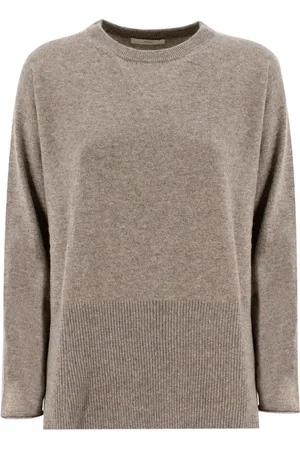 FEDELI Stickade tröjor & koftor, Dam, L, Crew Neck Sweater