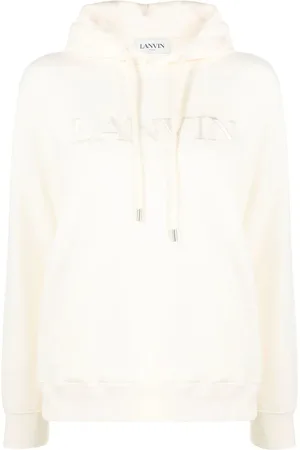 Lanvin Sweatshirts & Hoodies, Dam, M, Bomull, Broderad hoodie med normal passform
