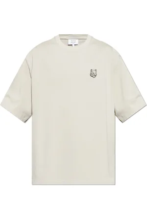 Maison Kitsuné Topp, Herr, L, Bomull, Bold Fox Head Patch Oversize T-shirt