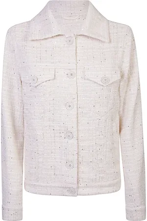 ELEVENTY Jacka, Dam, M, Polyester, Sequin French Collar Jacket