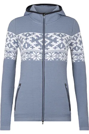 newland Sweatshirts & Hoodies, Dam, L, Isgrå Vit Marianne Stilfull Topp