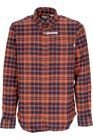 Timberland Skjorta, Herr, L, Bomull, Långärmad flanellskjorta med rutmönster