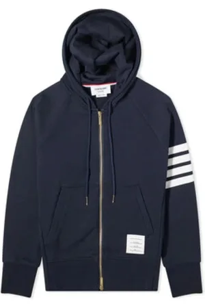 Thom Browne Sweatshirts & Hoodies, Herr, M, Bomull, Klassisk Loopback Full Zip Hoodie