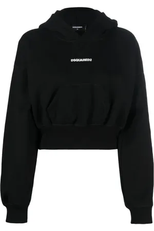 Dsquared2 Sweatshirts & Hoodies, Dam, M, Bomull, Logo Cropped Hoodie